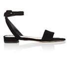 Barneys New York Women's Suede Crisscross-strap Sandals-black