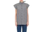 Balenciaga Women's Checked Cotton-blend Scarf-collar Shirt