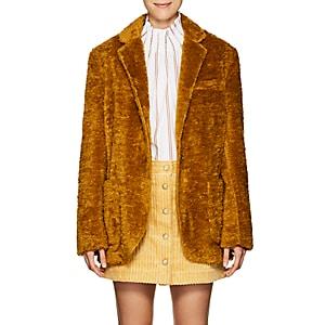Land Of Distraction Women's Tommy Sherpa Jacket-mustard