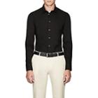 Armani Collezioni Men's Cotton Poplin Dress Shirt - Black