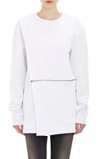 Hood By Air Zip-trimmed Foldover Sweatshirt-white