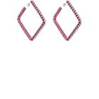Area Women's Square Hoop Earrings-pink