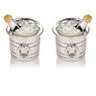Jan Leslie Men's Champagne Bucket Cufflinks-silver
