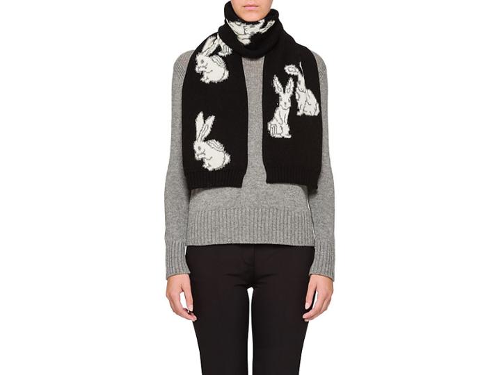 Prada Women's Bunny Jacquard Wool-cashmere Scarf