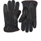 Barneys New York Men's Cashmere-lined Deerskin Gloves-navy