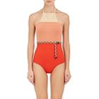 Eres Women's Roy Belted One-piece Halter Swimsuit-red