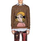 Gucci Men's Anime-intarsia Wool Sweater - Orange