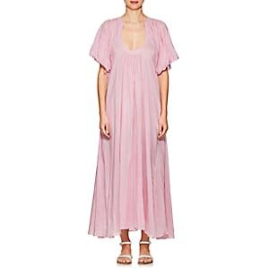 Thierry Colson Women's Shanta Striped Cotton-silk Dress-pink Pinstripe