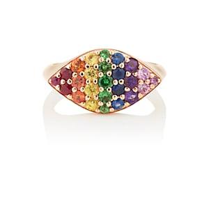 Carbon & Hyde Women's Rainbow Gemma Pinky Ring-gold