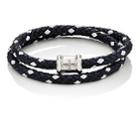 Miansai Men's Leather Wrap Bracelet-navy