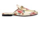 Gucci Women's Princetown Floral Leather Slippers