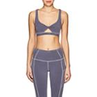 Electric & Rose Women's Reef Stretch-cotton Jersey Sports Bra-charcoal