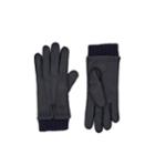 Barneys New York Women's Cashmere-lined Deerskin Gloves - Navy