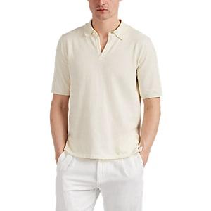 Eleventy Men's Cotton-blend Boucl Polo Shirt - Sand