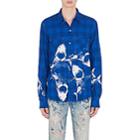 Amiri Men's Shark-print Flannel Shirt-blue