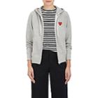 Comme Des Garons Play Women's French Cotton Terry Hoodie-gray