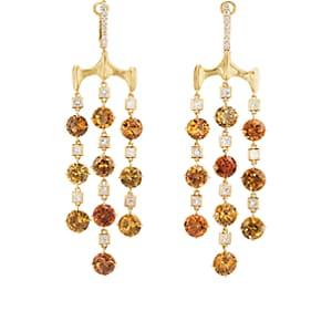 Vram Women's Mixed-gemstone Chandelier Earrings-gold