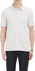 James Perse Sueded Jersey Polo Shirt-grey