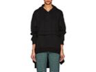 J Koo Women's Oversized Ruched Cotton Hoodie