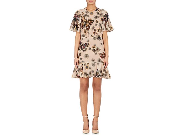 Valentino Women's Butterfly & Flower-print Silk Dress