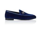 Gucci Women's New Jordaan Velvet Loafers - Dk. Blue