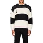 Nsf Men's Striped Cotton Oversized Sweater-black