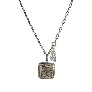 Feathered Soul Men's Aztec Pendant Necklace - Silver