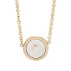 Retrouvai Women's Mini Compass Pendant Necklace-white