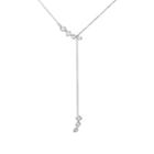 Viola.y Jewelry Women's Cubic Zirconia Lariat Necklace-silver