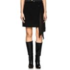 Givenchy Women's Chiffon-inset Wool Miniskirt - Black