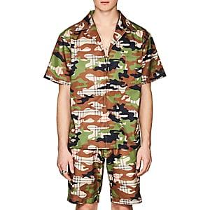 Landlord Men's Camouflage & Plaid Cotton Twill Shirt