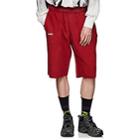 Vetements Men's Cotton-blend Inside-out Drop-rise Shorts-red