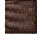 Isaia Men's Dotted Cotton-silk Pocket Square-brown