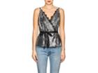 Robert Rodriguez Women's Lace-trimmed Sequined Wrap-front Cami