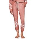 Electric & Rose Women's Kinney Tie-dyed Fleece Jogger Pants - Pink
