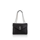 Saint Laurent Women's Monogram Loulou Medium Leather Shoulder Bag-black