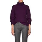 Altuzarra Women's Arrow Rib-knit Cashmere Turtleneck Sweater-purple