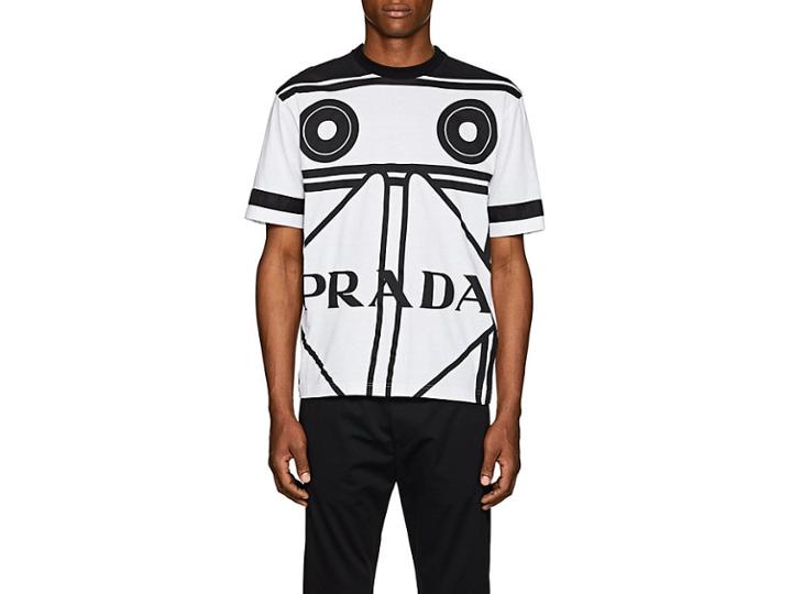 Prada Men's Cassette-print Cotton T-shirt