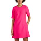 Lisa Perry Women's Peekaboo Wool Crepe Shift Dress - Pink