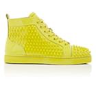 Christian Louboutin Men's Louis Flat Patent Leather Sneakers-yellow