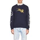 Kenzo Men's Tiger-embroidered Cotton French Terry Sweatshirt-navy