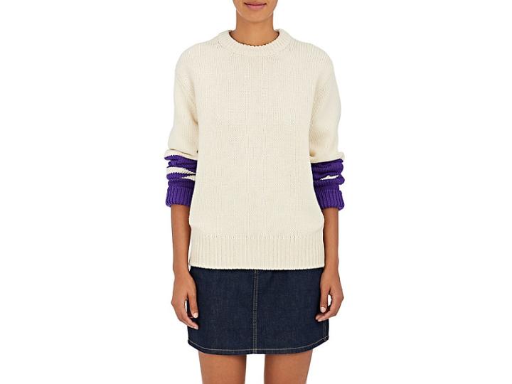 Calvin Klein 205w39nyc Women's Striped-cuff Wool Sweater