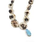 Judy Geib Women's Dendritic Agate & Boulder Opal Pendant Necklace - Blue