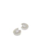 Munnu Women's Diamond & Pearl Hoop Earrings - White