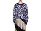 Dries Van Noten Women's Wool-cashmere Geometric-pattern Sweater