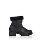 Feit Women's Shearling-lined Leather Ankle Boots-black