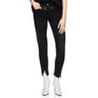 Givenchy Women's Leather-yoke Skinny Jeans - Black