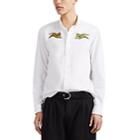 Kenzo Men's Tiger-embroidered Cotton Shirt - White