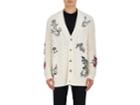 Valentino Men's Embroidered Cable-knit Wool Cardigan