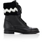 Manolo Blahnik Women's Campchafur Leather & Fur Ankle Boots-black Leather